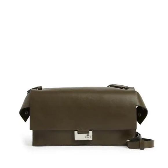 All Saints Handbags - New Allsaints Womens Huasteca Leather Shoulder Bag in Dusky Khaki